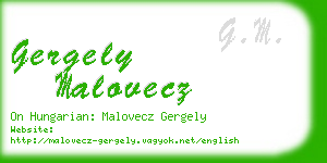 gergely malovecz business card